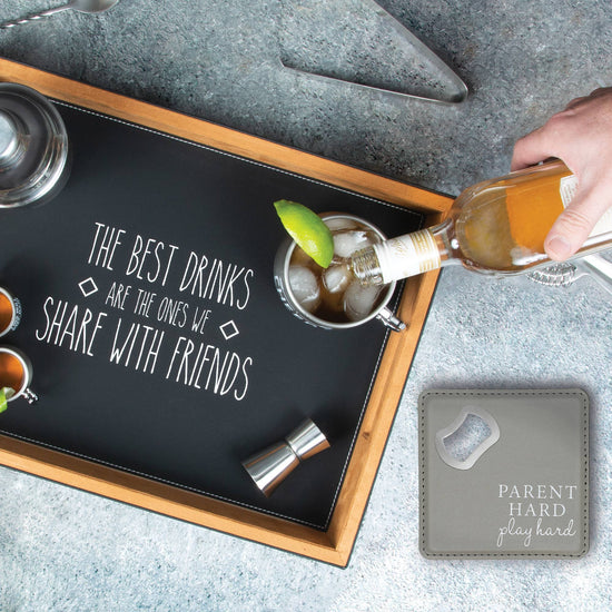 Load image into Gallery viewer, Parent Hard - 4&amp;quot; x 4&amp;quot; Bottle Opener Coaster
