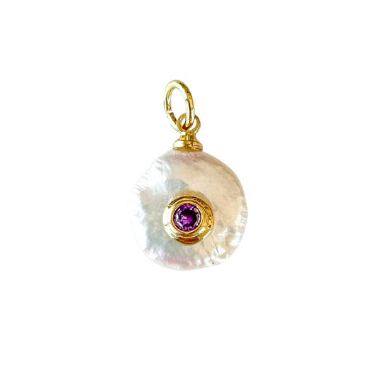 Fresh Pearl Birthstone Charm For Charm Necklace & Bracelet: Light Pink