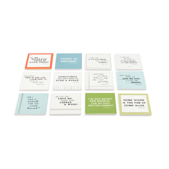 Ceramic 'Snack Time Quotes' Coasters