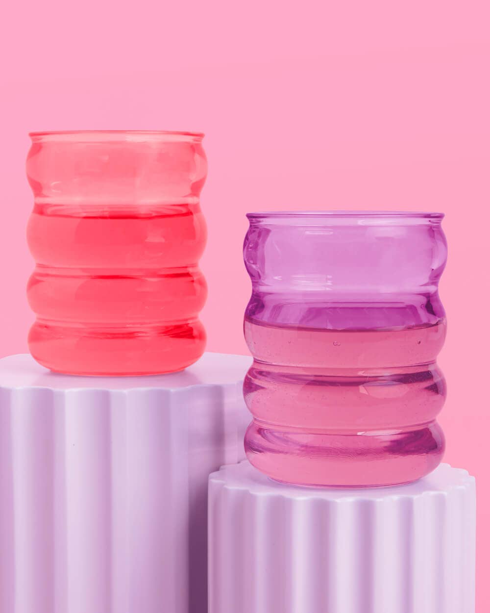 Wavy Reusable Acrylic Party Decorations Cups