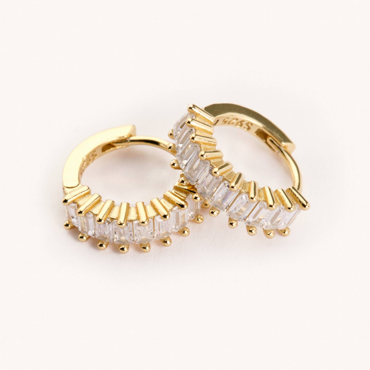 Small Esther Diamond Huggies: Gold