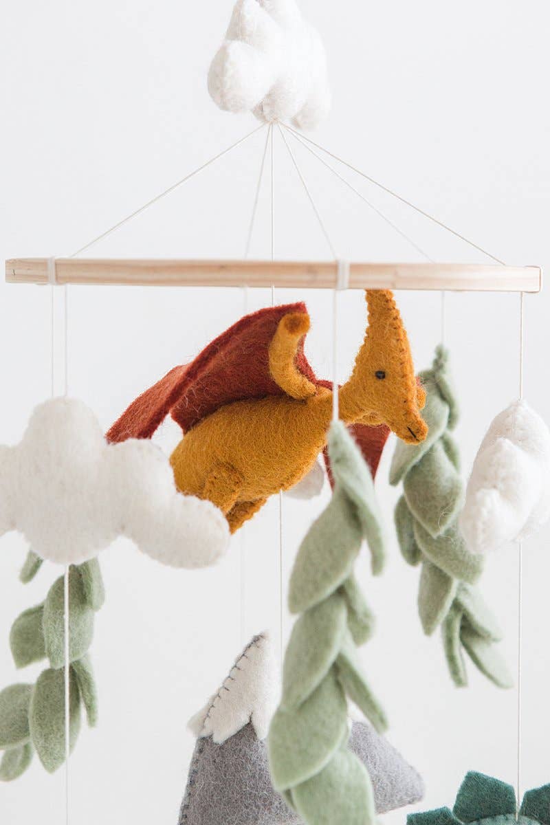 Dinosaur Crib Mobile - Handmade Baby Gift