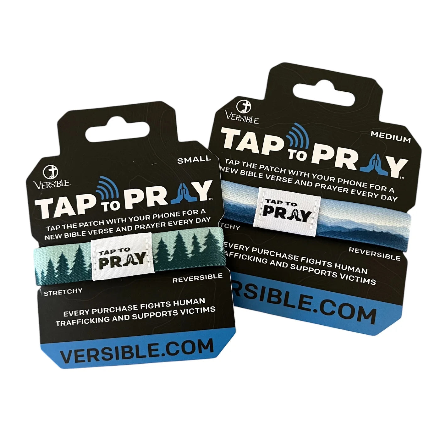 Tap To Pray™ Wristbands - Mountains & Forests - Medium
