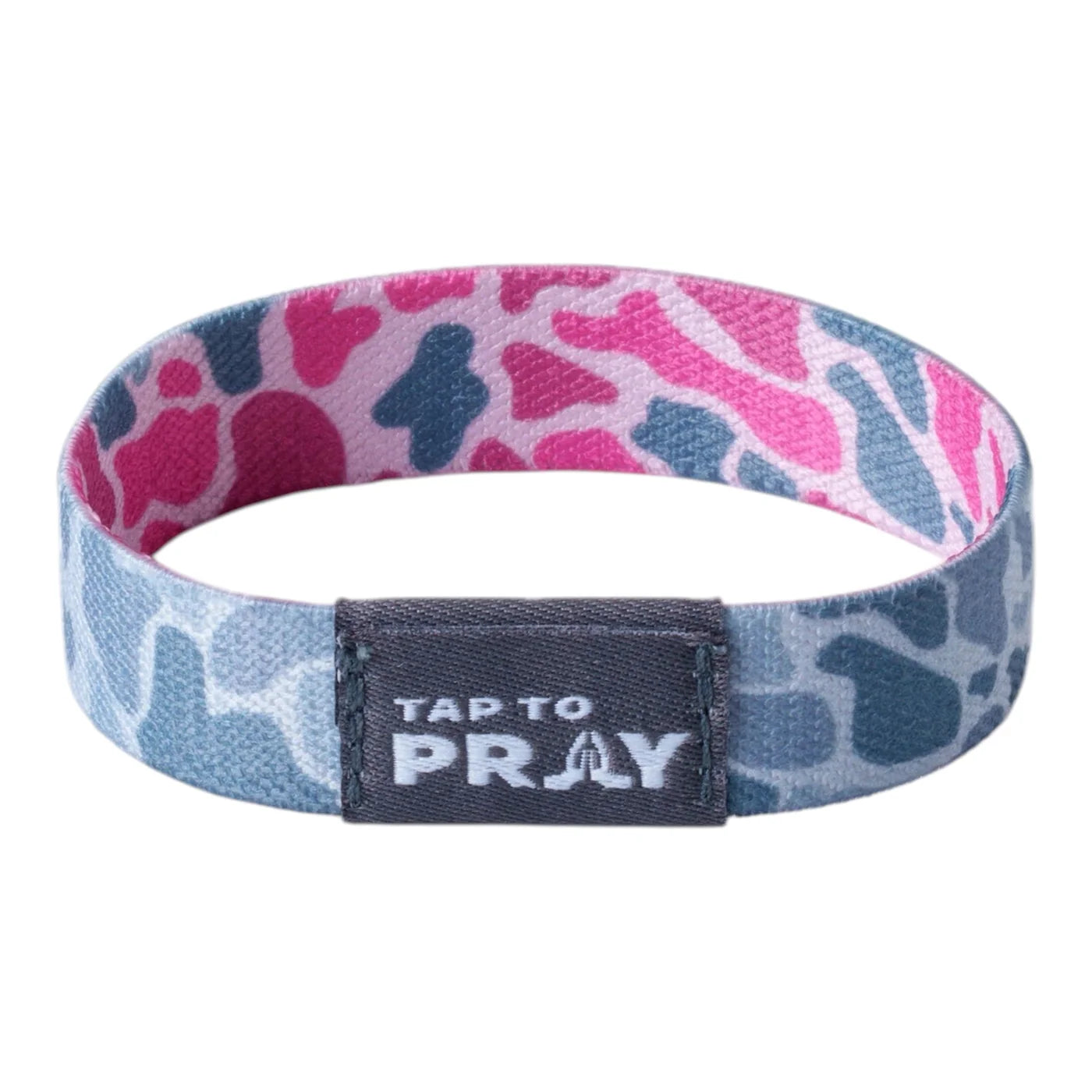 Tap To Pray™ Wristbands - River Rock Camo Pink & Ash - Small