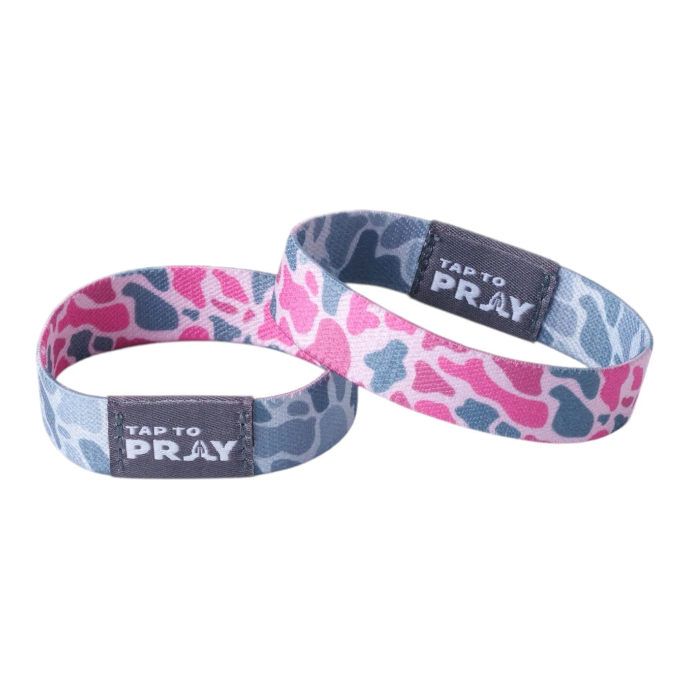 Tap To Pray™ Wristbands - River Rock Camo Pink & Ash - Small