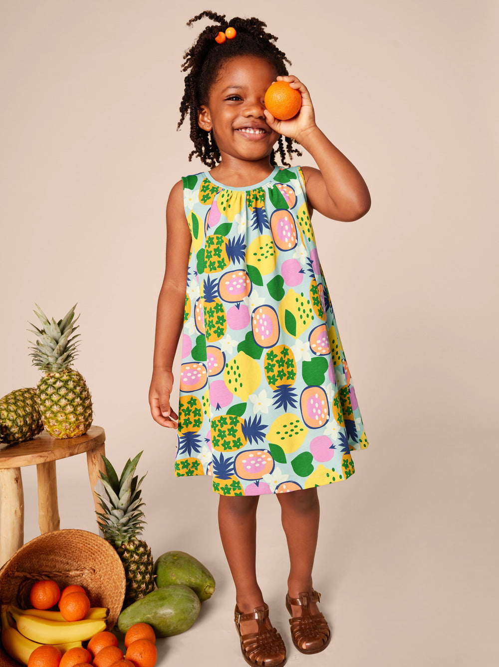 Trapeze Dress / Tropical Fruits