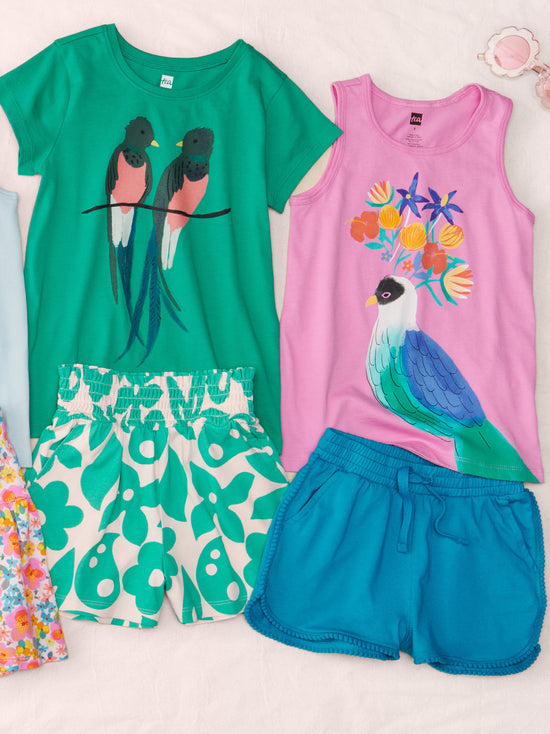 Quetzal Birds Graphic Tee / Green