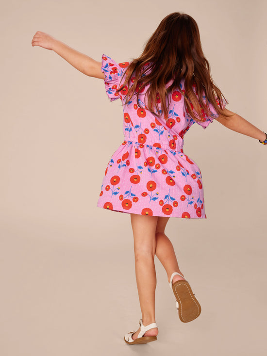 Load image into Gallery viewer, Tie Waist Dress / Indian Poppy
