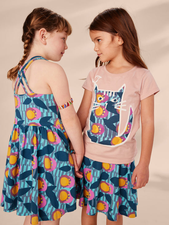 Passionfruit Cat Graphic Tee / Cameo Pink