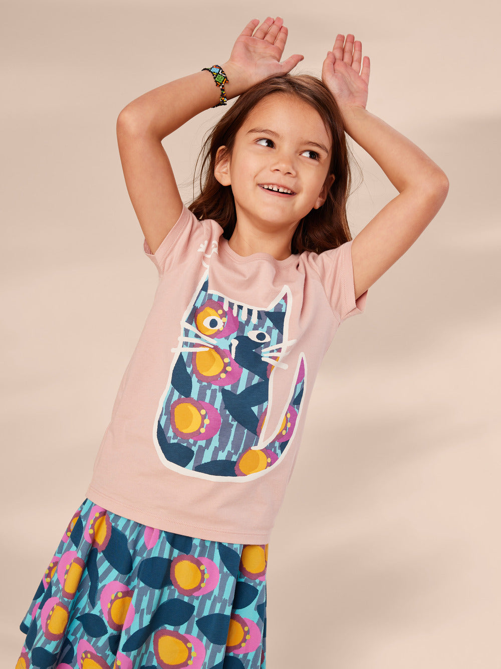 Passionfruit Cat Graphic Tee / Cameo Pink