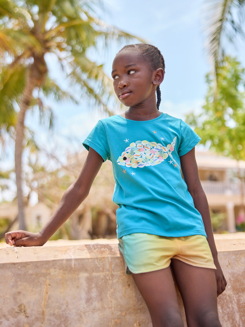 Shell Fish Graphic Tee / Nordic Blue