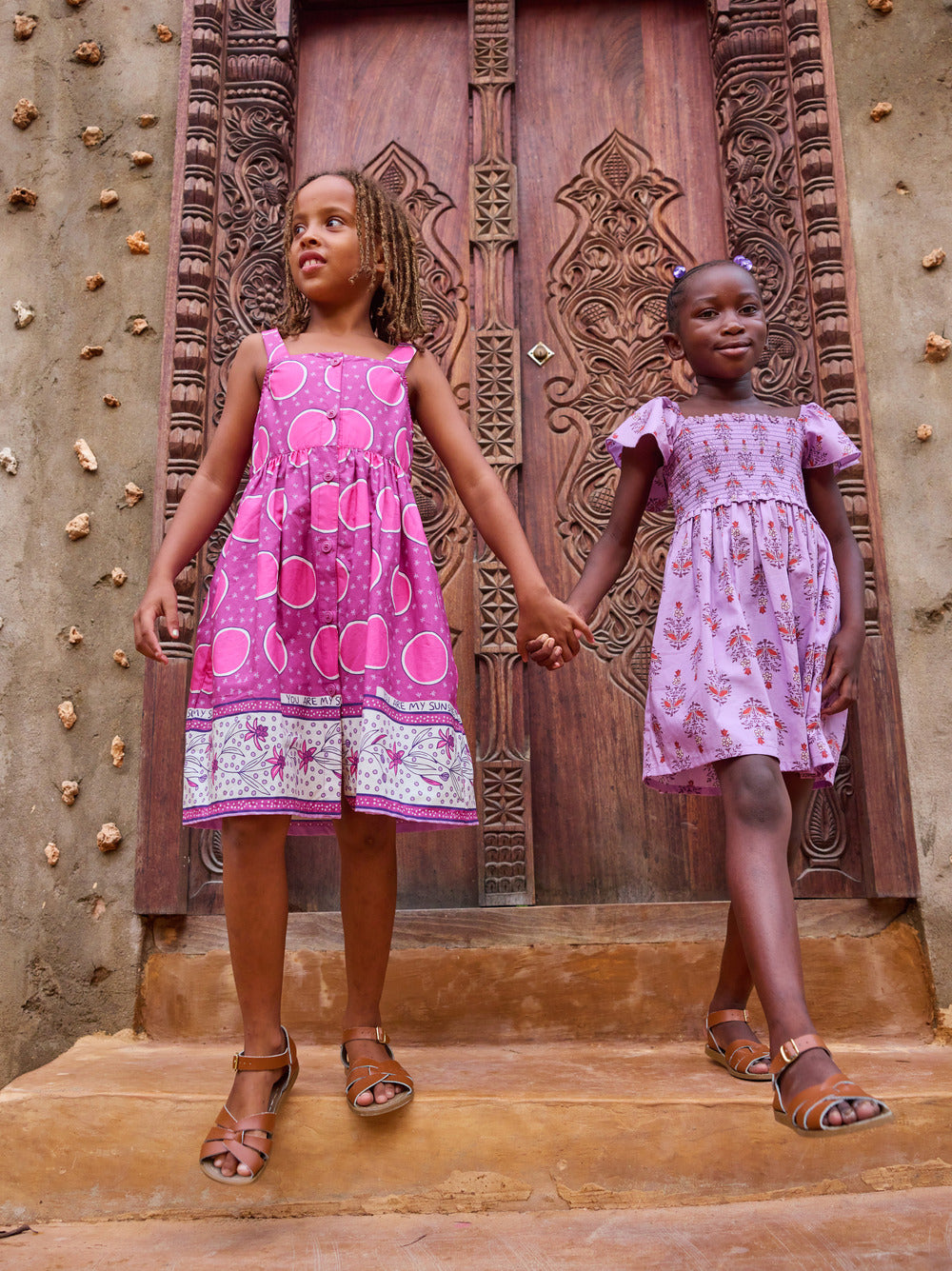 Flutter Sleeve Smocked Dress / Kalavathi Blockprint