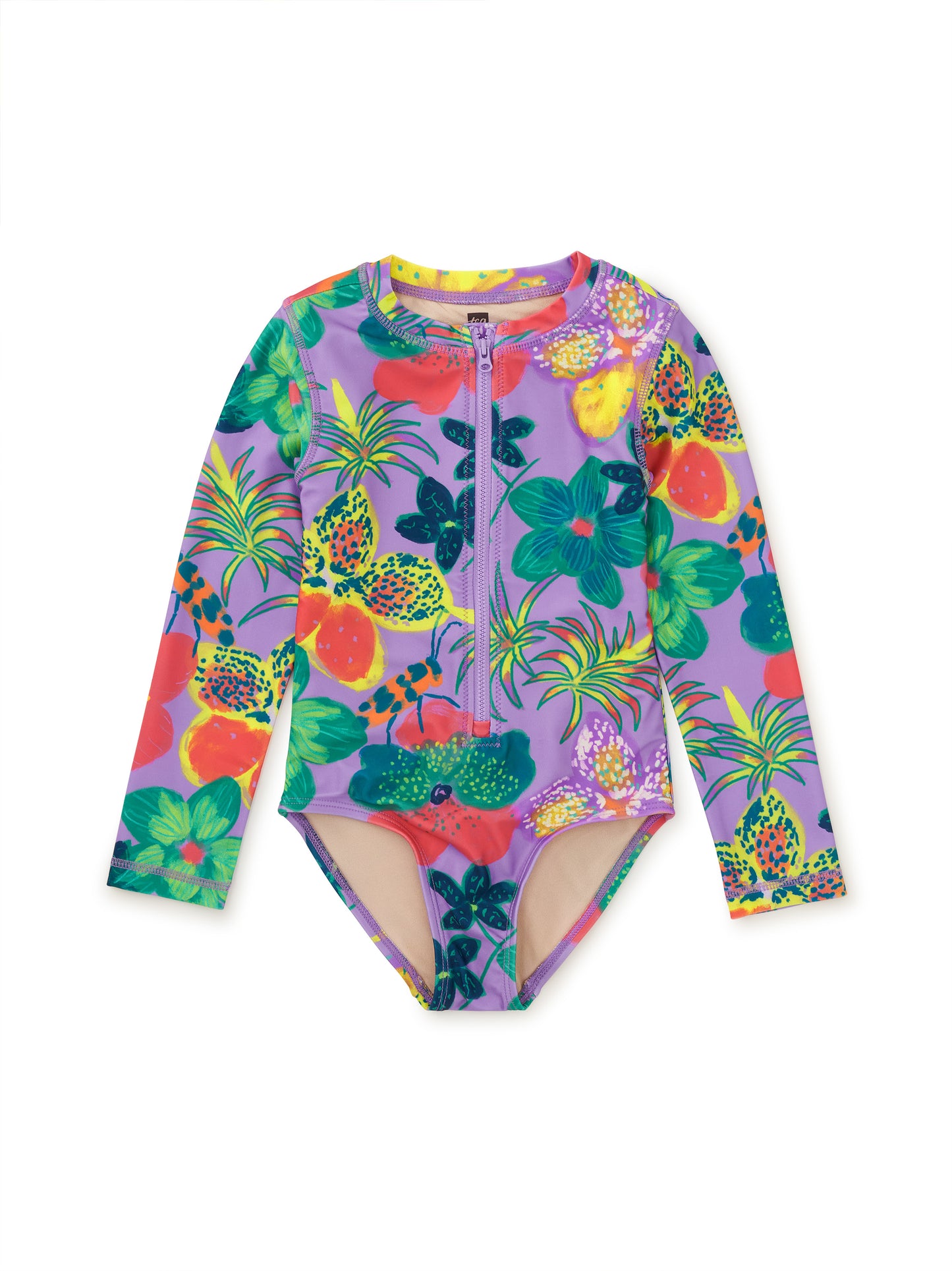 Long Sleeve One-Piece Swimsuit / Hanging Flowers of Malindi