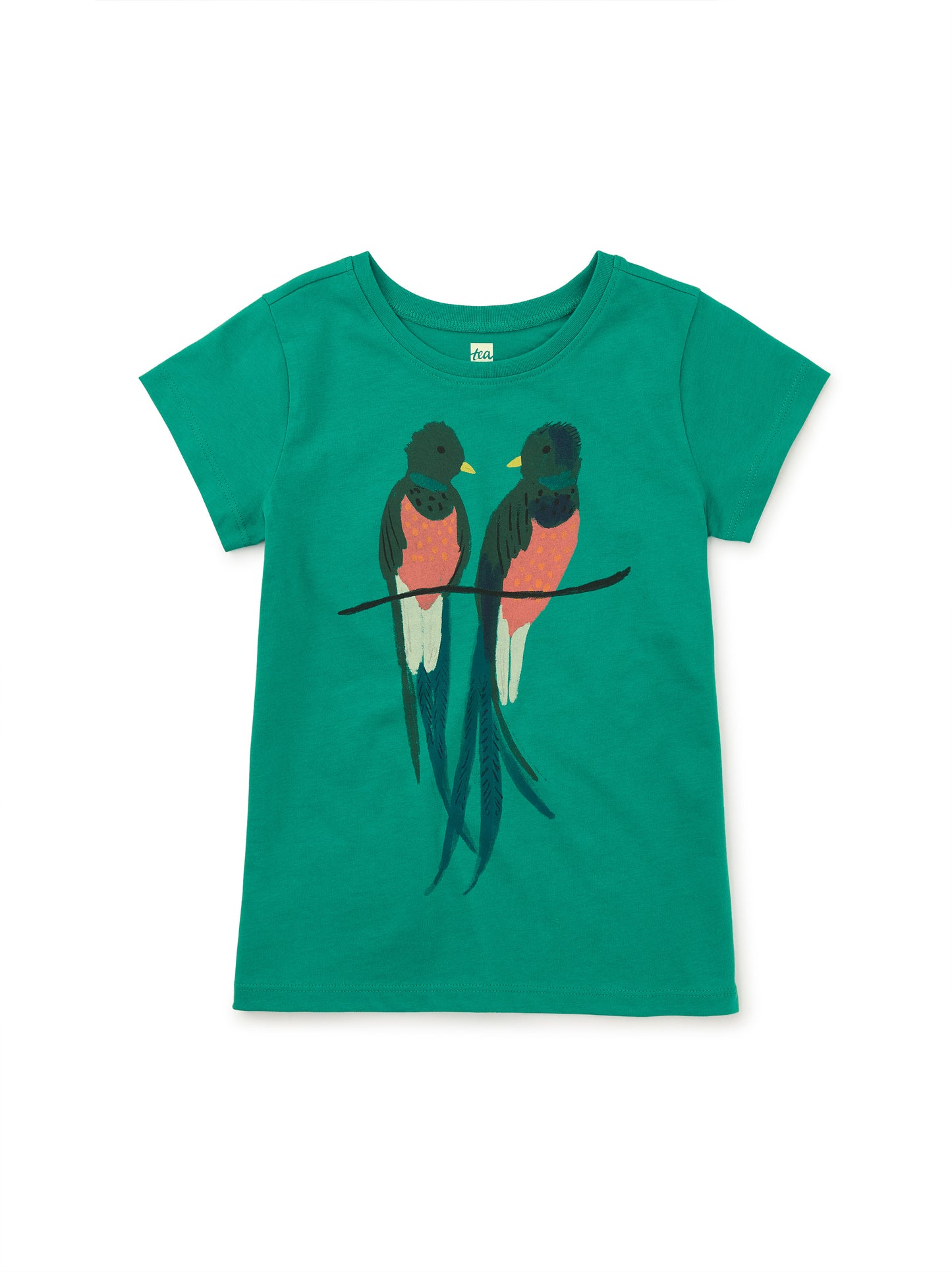 Quetzal Birds Graphic Tee / Green