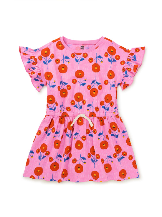Tie Waist Dress / Indian Poppy