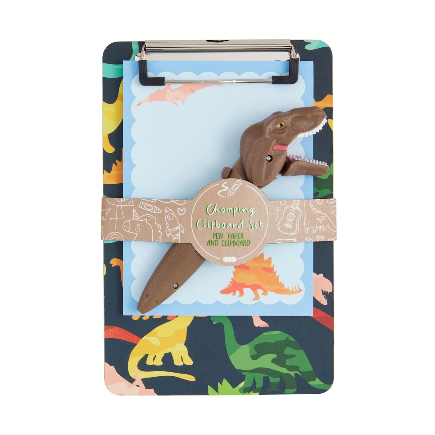 Brown Dino Pen & Clipboard