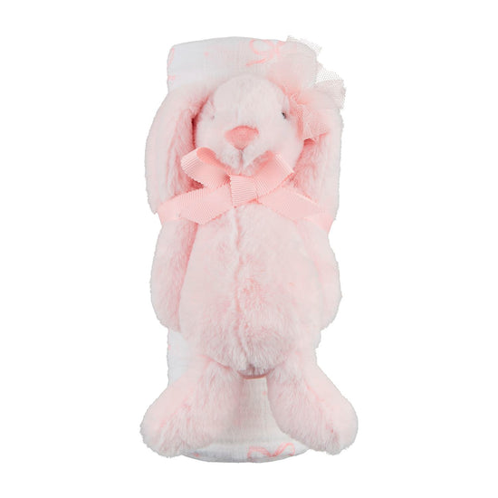 Bow Bunny Swaddle & Rattle