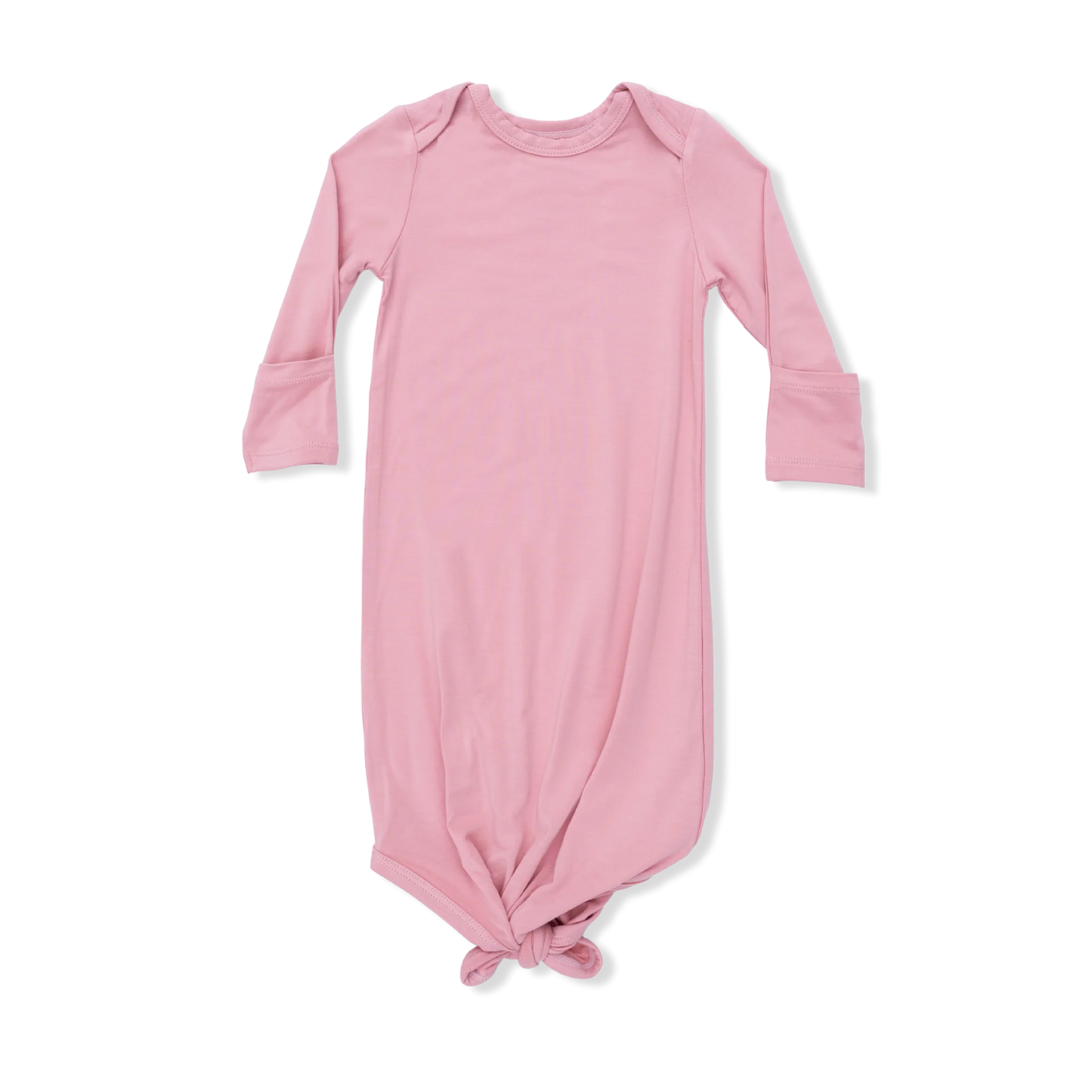 Solid Rose Elegance-Knotted Gown and Headband