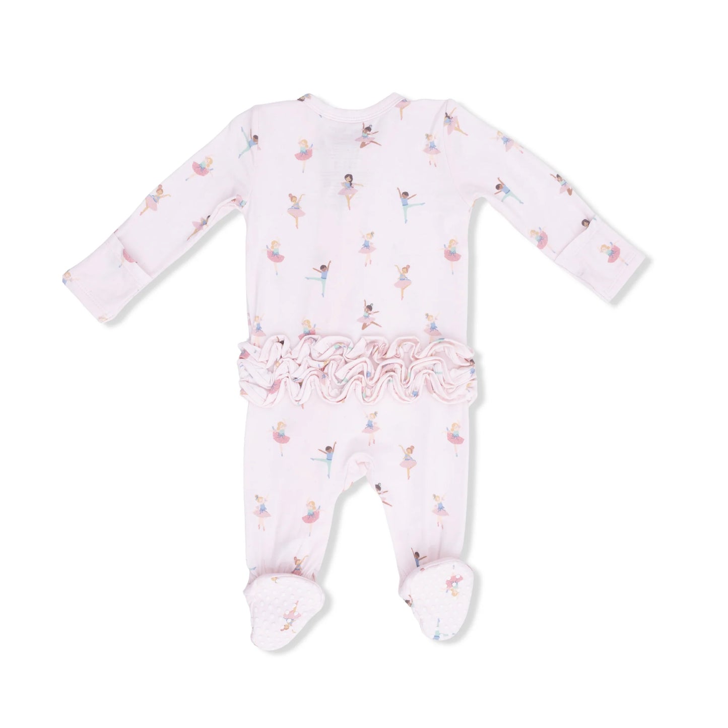 Petite Ballet- 2 Way Ruffle Front Zipper Footie