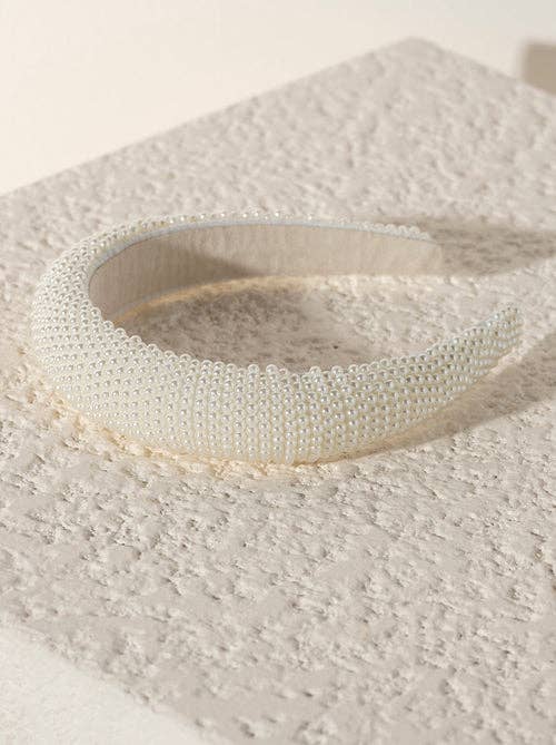 Load image into Gallery viewer, White Pearl Headband
