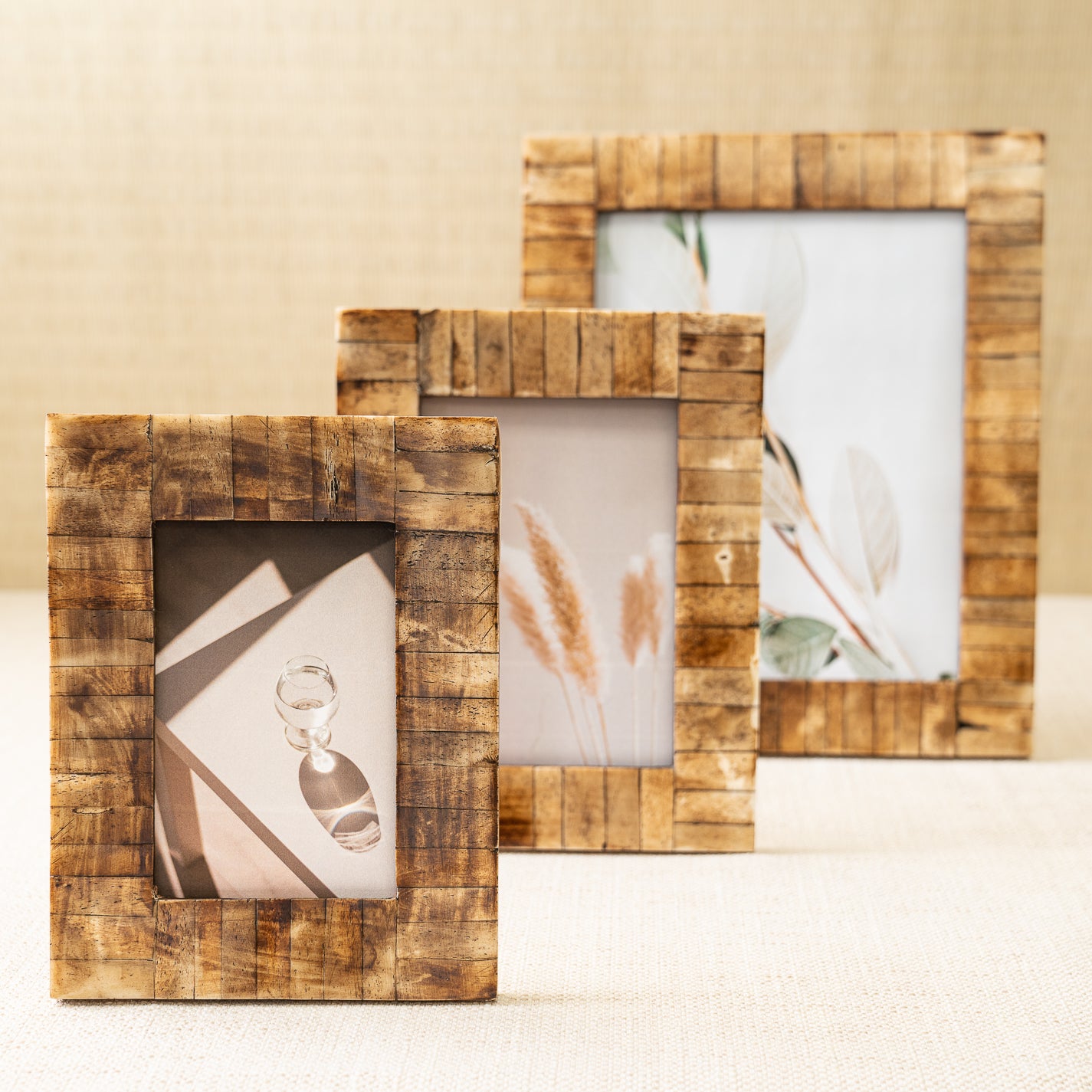 5x7 Bone Antique Gold Frame