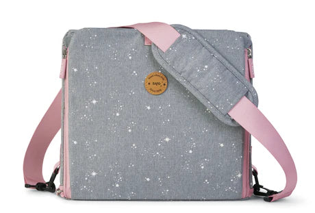 Load image into Gallery viewer, Portable Booster Seat in Galaxy Grey/ Pink

