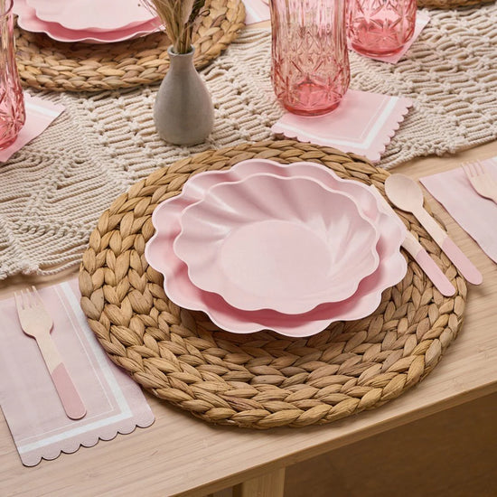 Simply Eco Compostable Dinner Plates in Blush Set/8