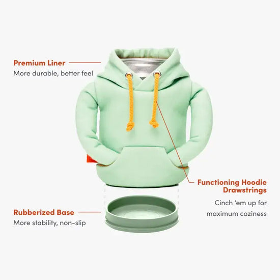Load image into Gallery viewer, The Hoodie - Insulated Can Cooler - Salmon/Beige Palm
