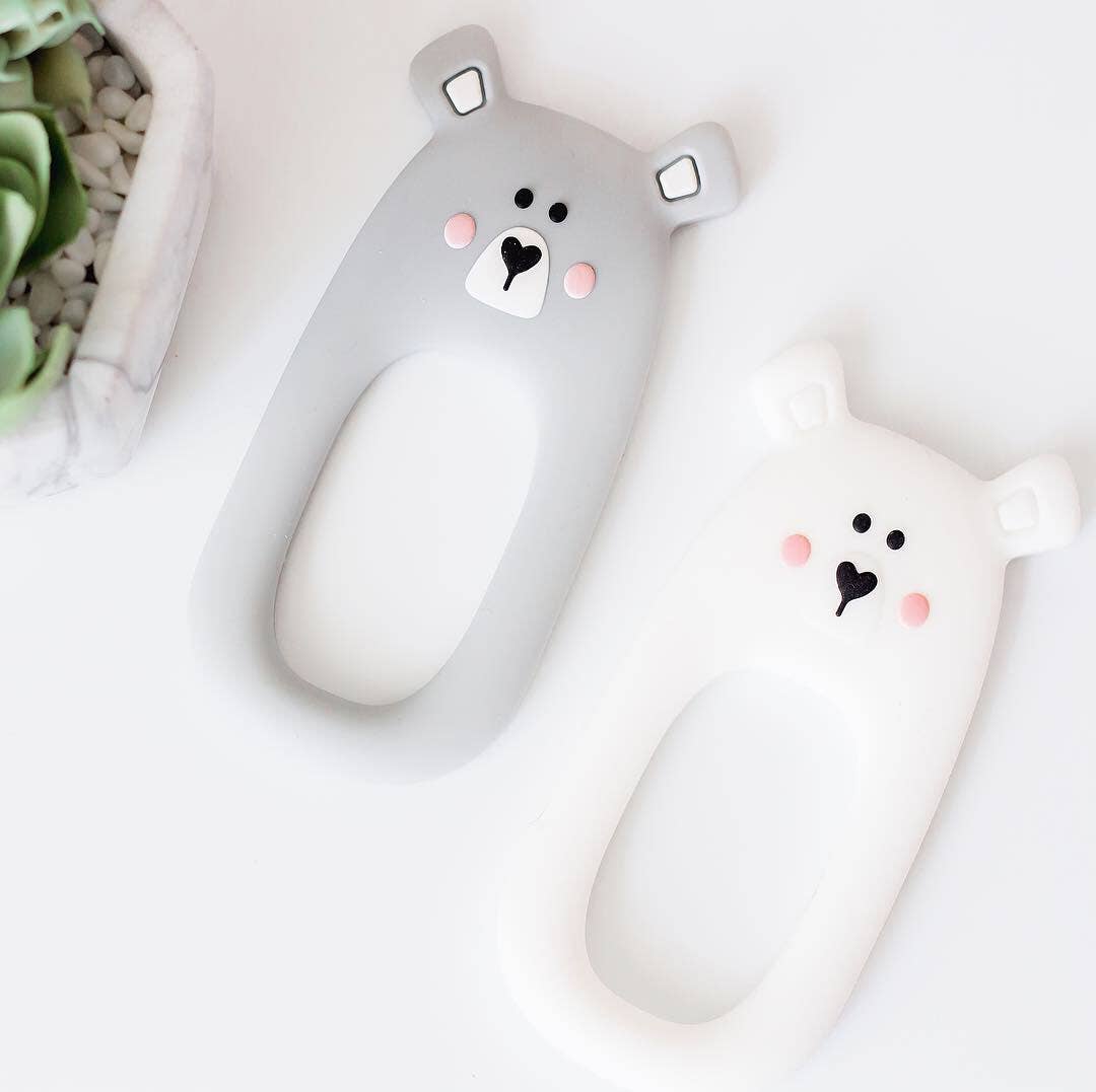 Grey BEAR Teether