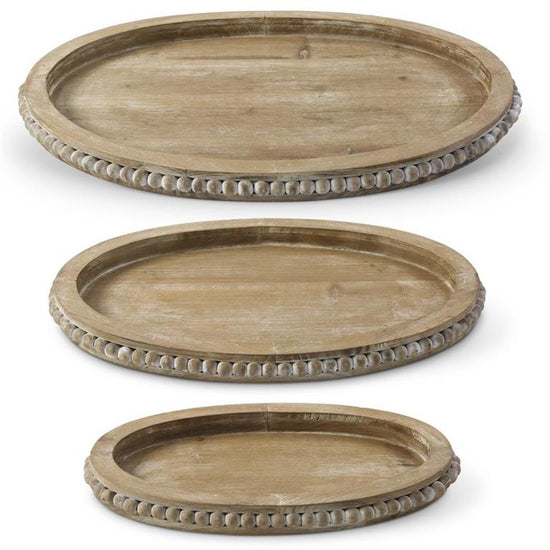 Bead Trim Wooden Trays