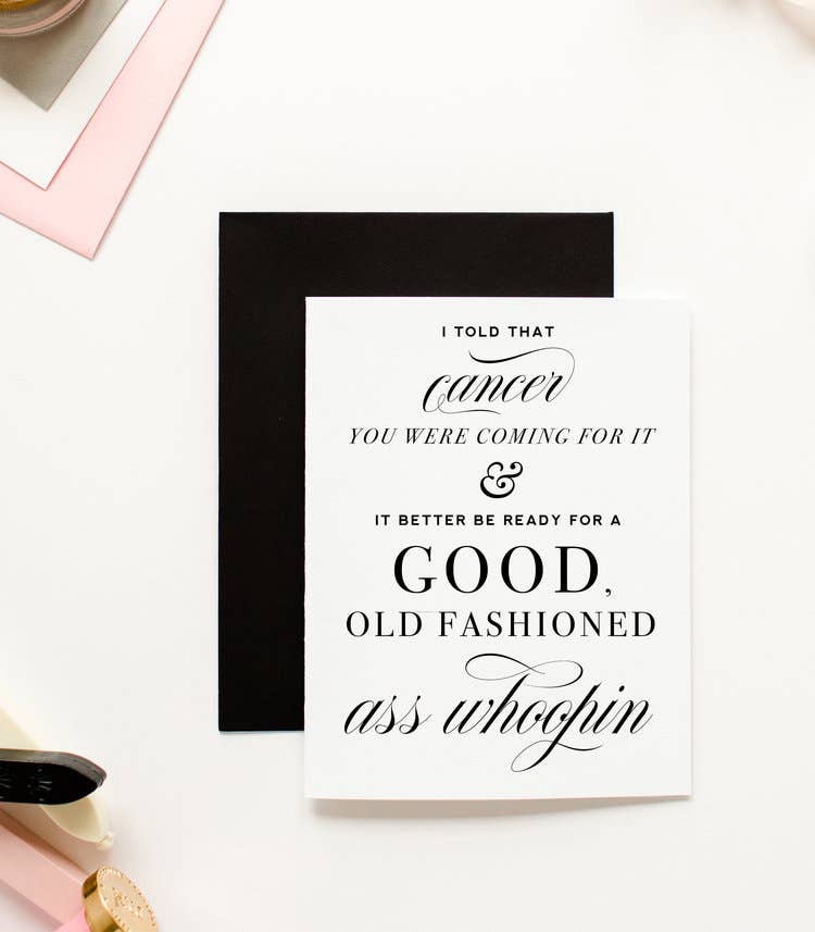 Beat Cancer, Get Well Card, Encouragement Greeting Card