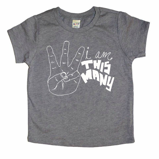 I am This Many Tee-Three: Gray