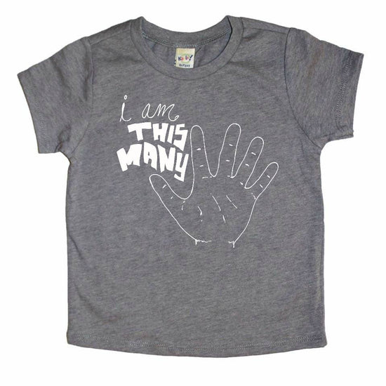 I am This Many Tee- Five: Gray
