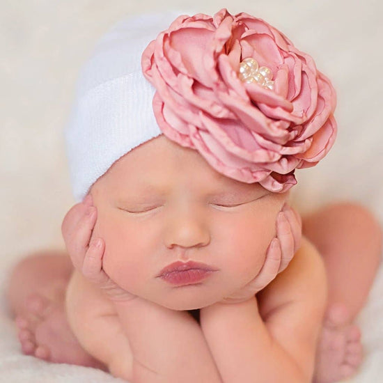 Newborn Silk Rose Hat