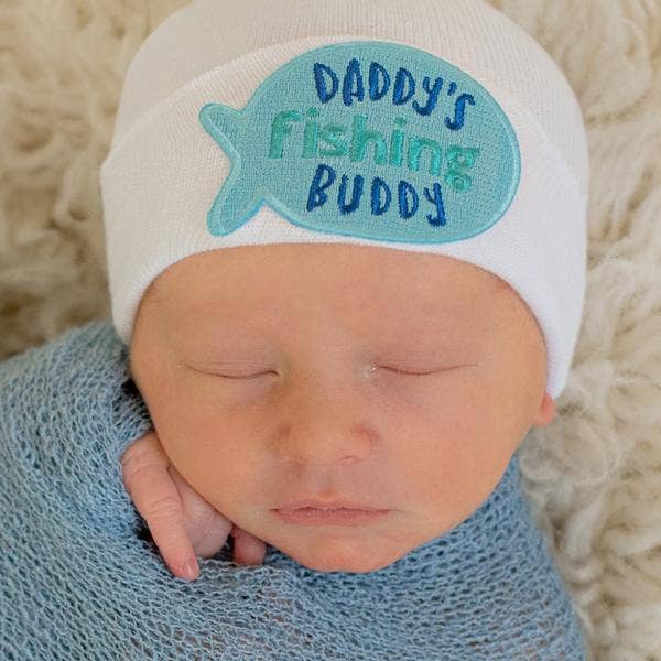 0-3M 'Daddy's Fishing Buddy' Hat