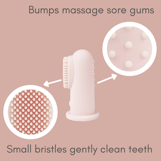 Load image into Gallery viewer, Baby Finger Toothbrush &amp;amp; Tongue Cleaner Oral Set 3m+ (Blush)

