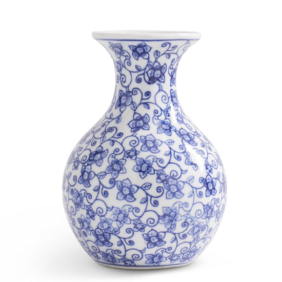 Load image into Gallery viewer, Porcelain Blue &amp;amp; White Chinoiserie Bud Vases
