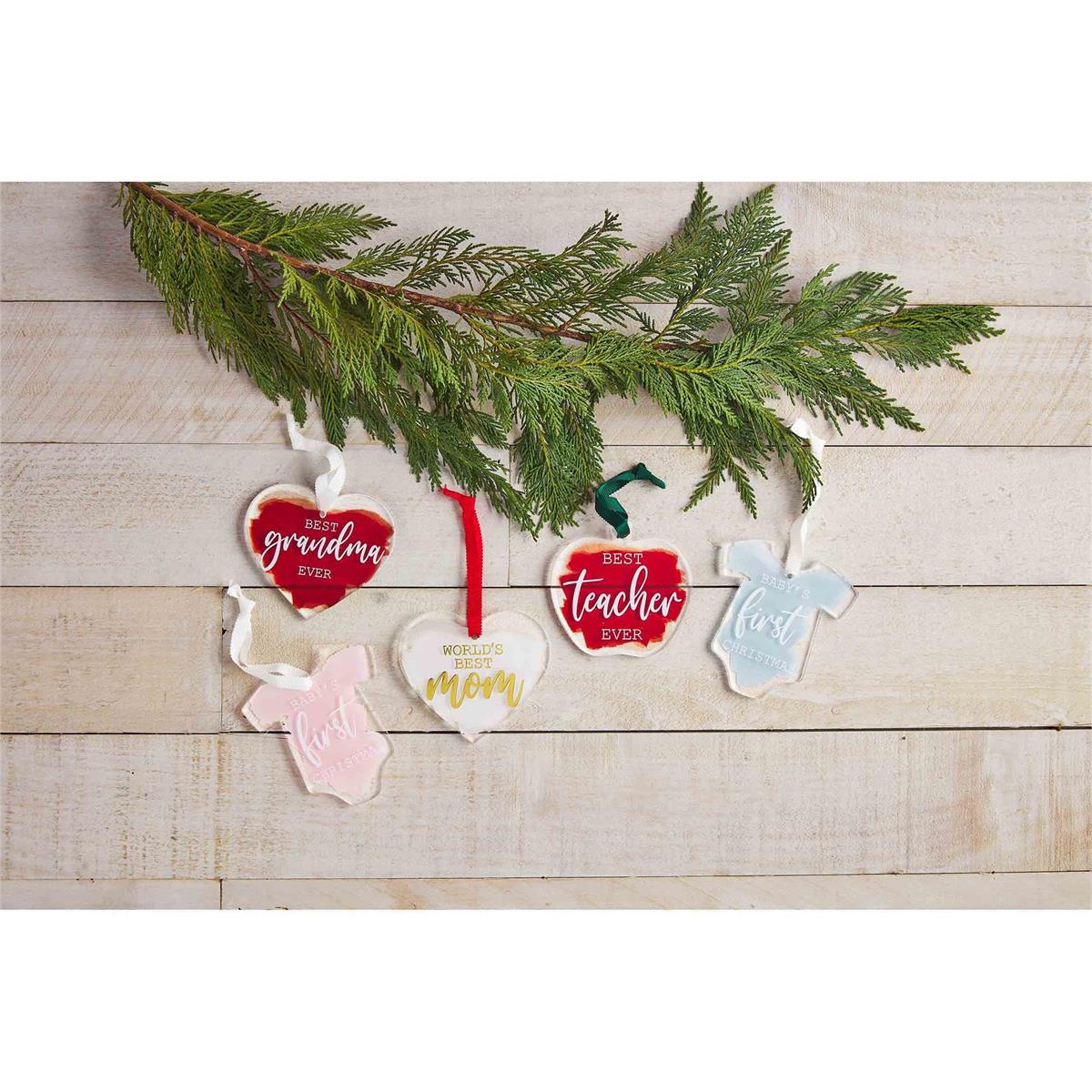 Pink Baby's First Christmas Ornament