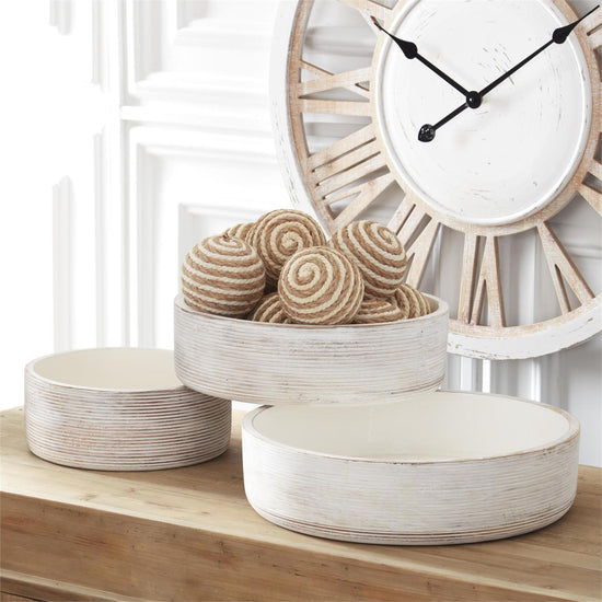 Load image into Gallery viewer, Tan &amp;amp; Cream Striped Seagrass Ball 3.75&amp;quot;
