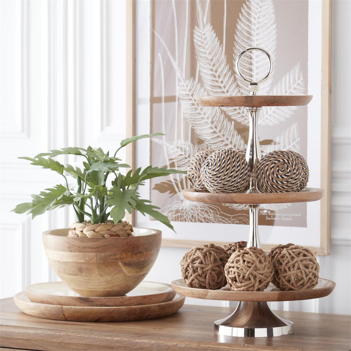 Natural Tan Seagrass Ball 4"