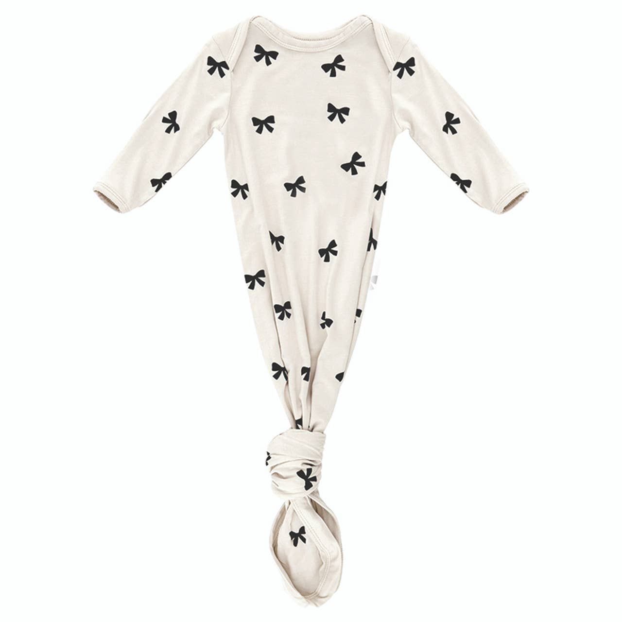 0-3m Bows Knotted Gown: 95% Viscose from Bamboo, 5% spandex