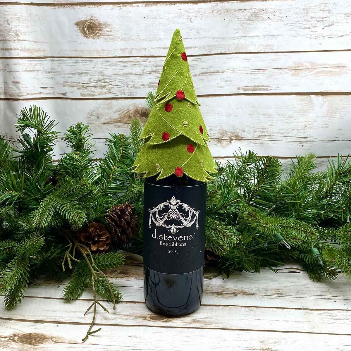 Green Tree Bottle Topper