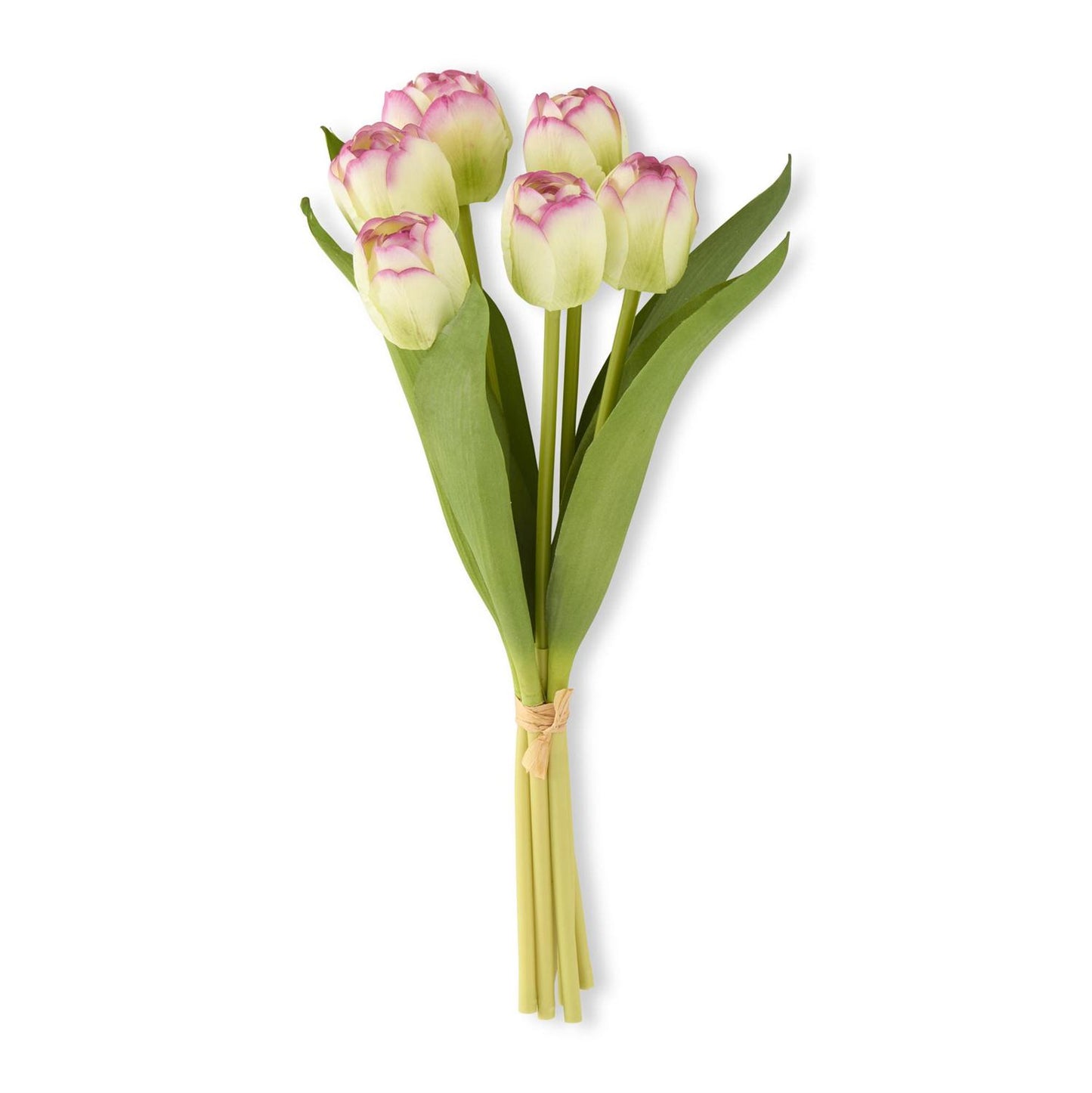 13" Green w/Purple Real Touch Tulip Bundle