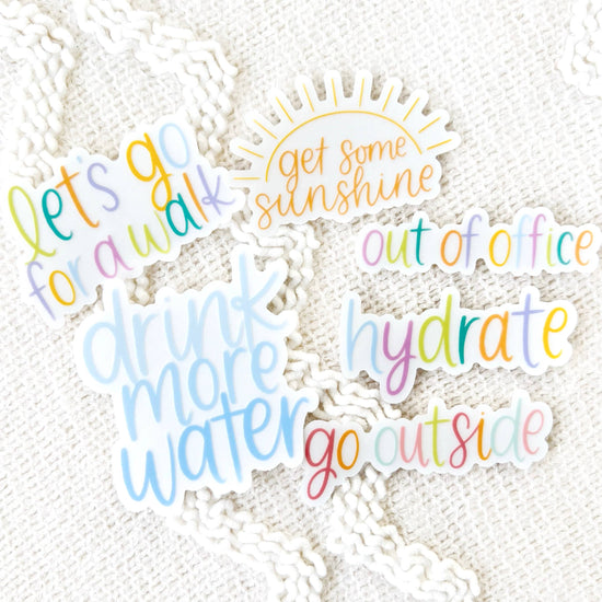 Load image into Gallery viewer, Drink More Water Sticker, 3x3 in.
