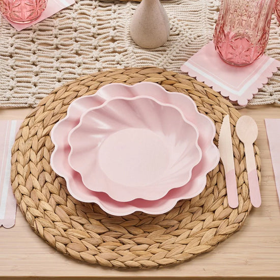 Simply Eco Compostable Salad Plates in Blush Set/8