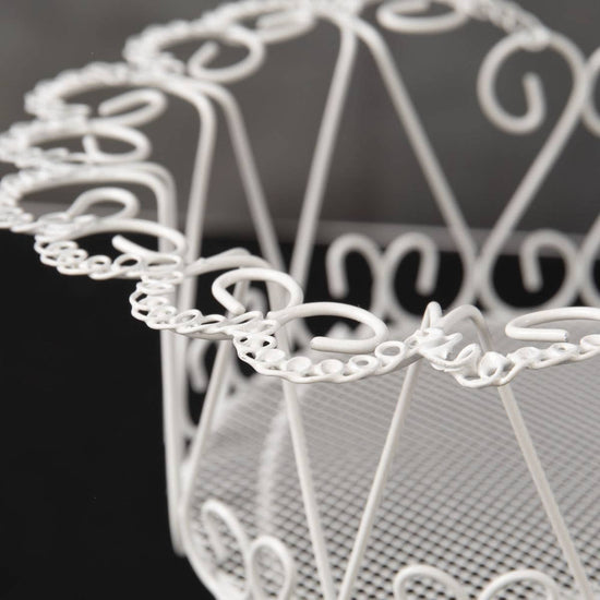 White Wire Baby Carriage