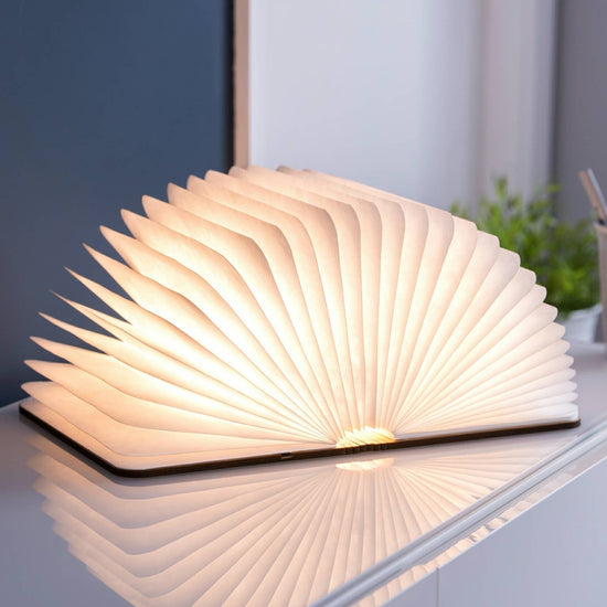 Load image into Gallery viewer, Natural Wood Smart Book Light: Walnut / Large

