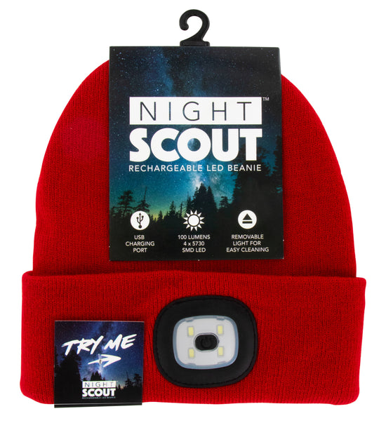 Load image into Gallery viewer, Navy Night Scope Rechargeable LED Beanie
