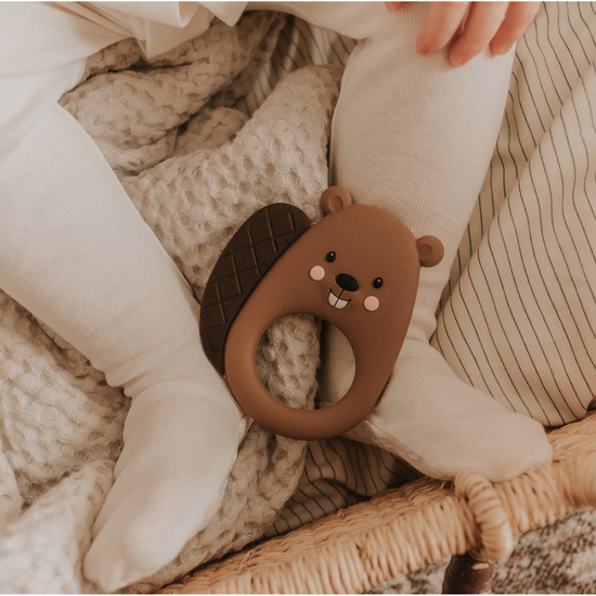 Load image into Gallery viewer, Brown Beaver Teether
