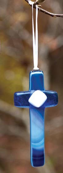 Load image into Gallery viewer, My Godfather Cross: Handmade Glass
